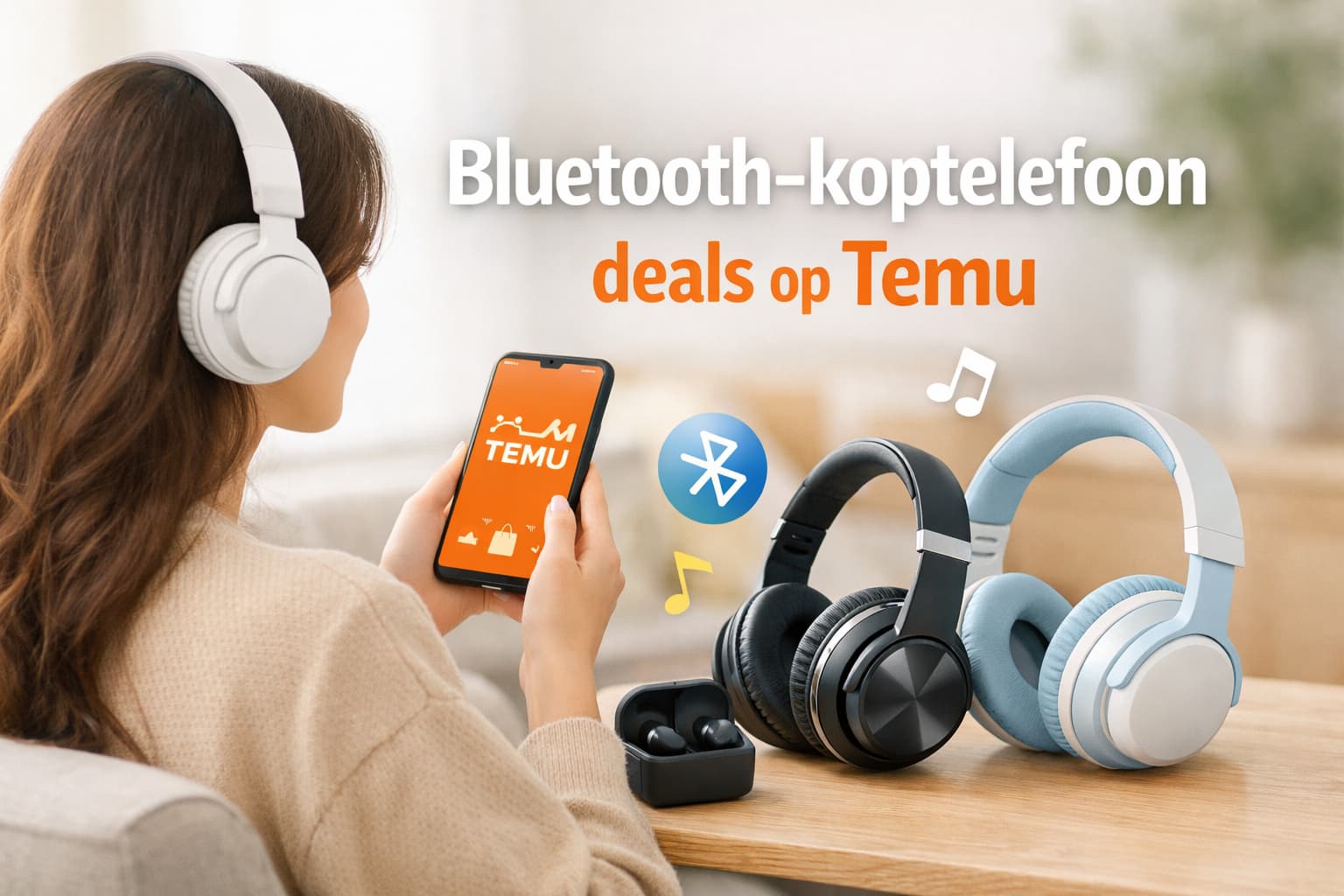 Bluetooth-koptelefoon deals op Temu die je niet wilt missen